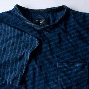 Rag & Bone T Shirt Dark Blue Stripe